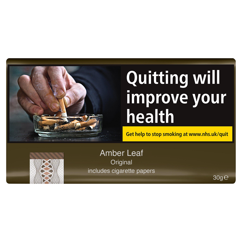 Amber Leaf Original Fine Cut Hand Rolling Tobacco 30g Pouch