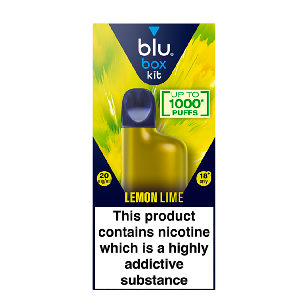 Blu Box Rechargeable Vape Kit Lemon Lime Pod 2ml - Image 2