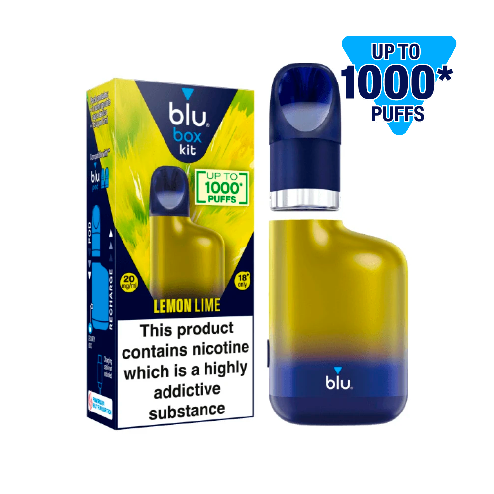 Blu Box Rechargeable Vape Kit Lemon Lime Pod 2ml - Image 3