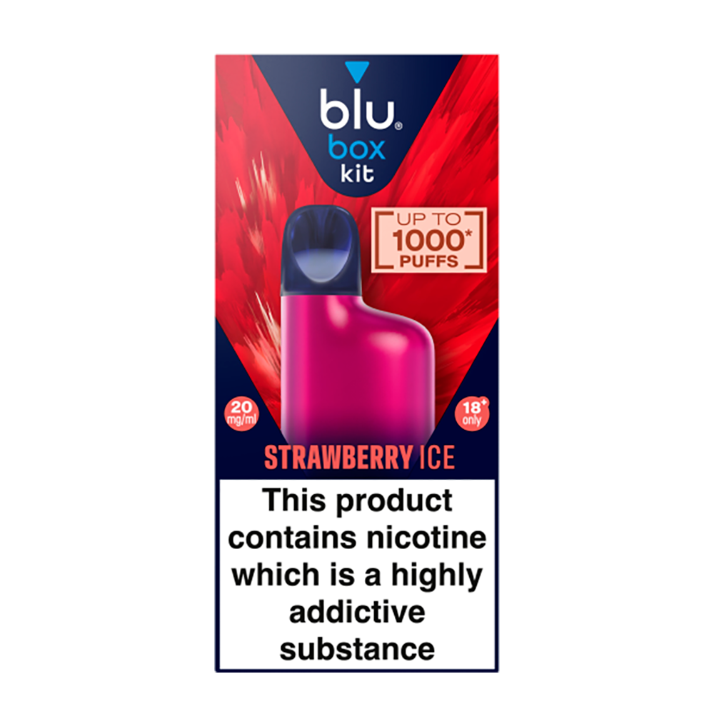 Blu Box Rechargeable Vape Kit Strawberry Ice 2ml 20mg - Image 2