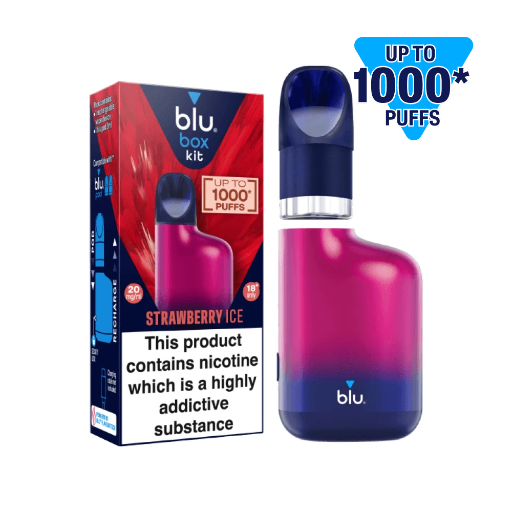 Blu Box Rechargeable Vape Kit Strawberry Ice 2ml 20mg - Image 3