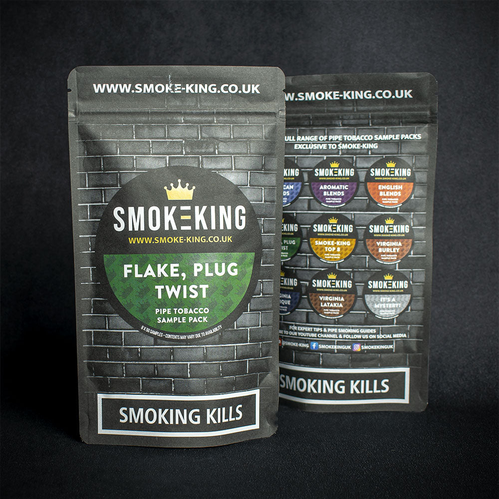 Pipe Tobacco Sample Pack Flake Plug and Twist 8 Pack